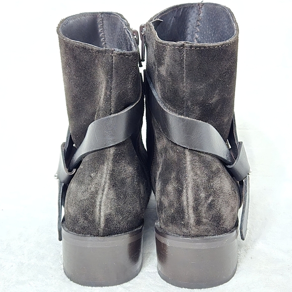 Charles David Womens Ankle Boots Sz 7M Leather Suede Chukka Brown Made In Italy - Picture 6 of 9